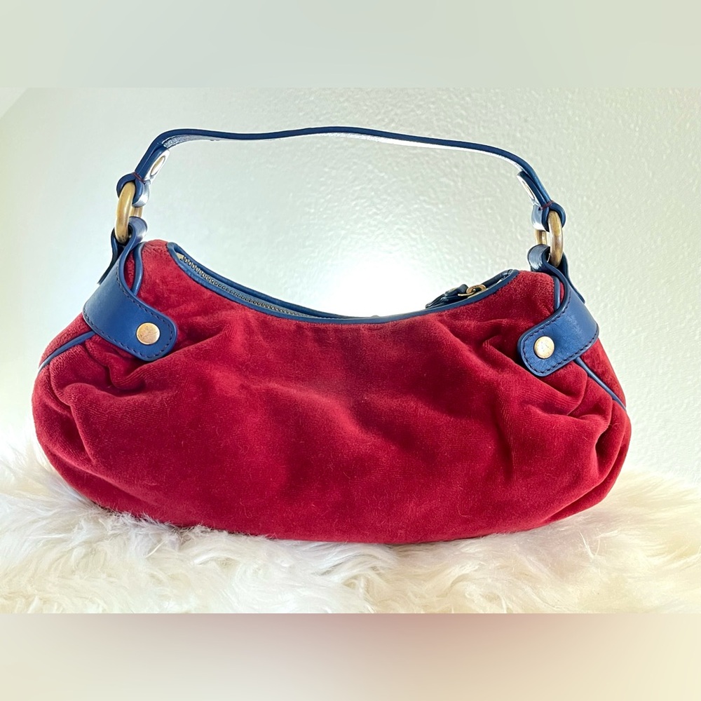 EUC Y2K Juicy Couture Red and Blue Satchel Bag Wristlet Set - Picture 7 of 12